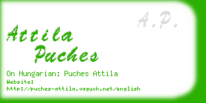 attila puches business card